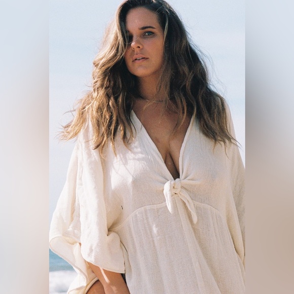 Jen’s Pirate Booty Sorrento Caftan in Natural, One Size - Picture 3 of 13